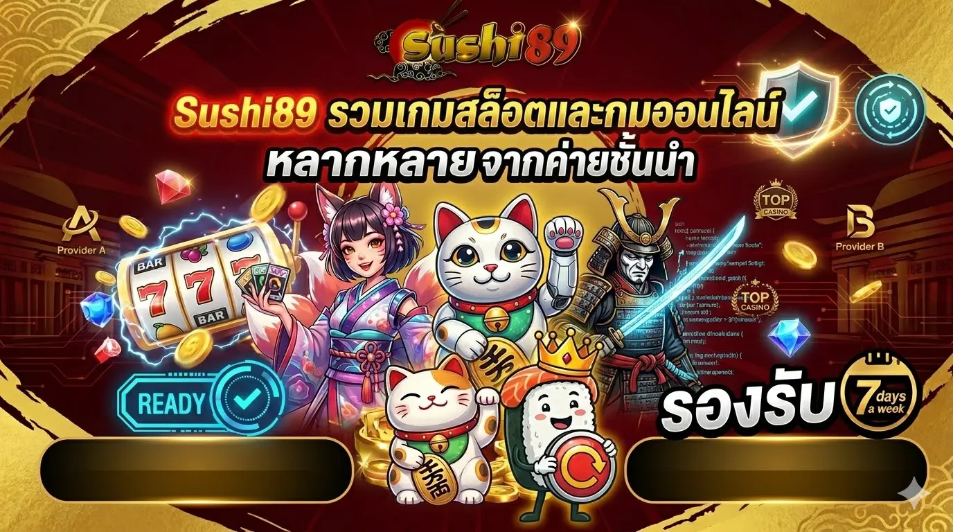 Sushi89 รวมเกมสล็อตและเกมออนไลน์หลากหลายจากค่ายชั้นนำ